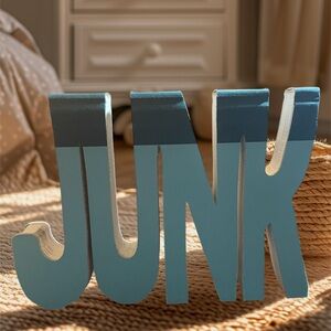 Carved Book “JUNK” Home Decor